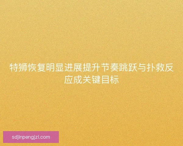 特狮恢复明显进展提升节奏跳跃与扑救反应成关键目标